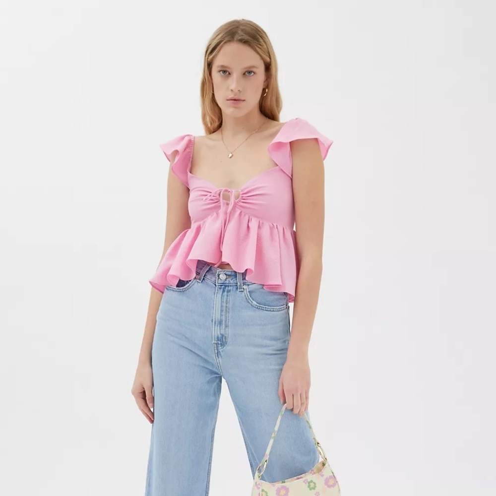 UO Sierra Key Hole Babydoll Top